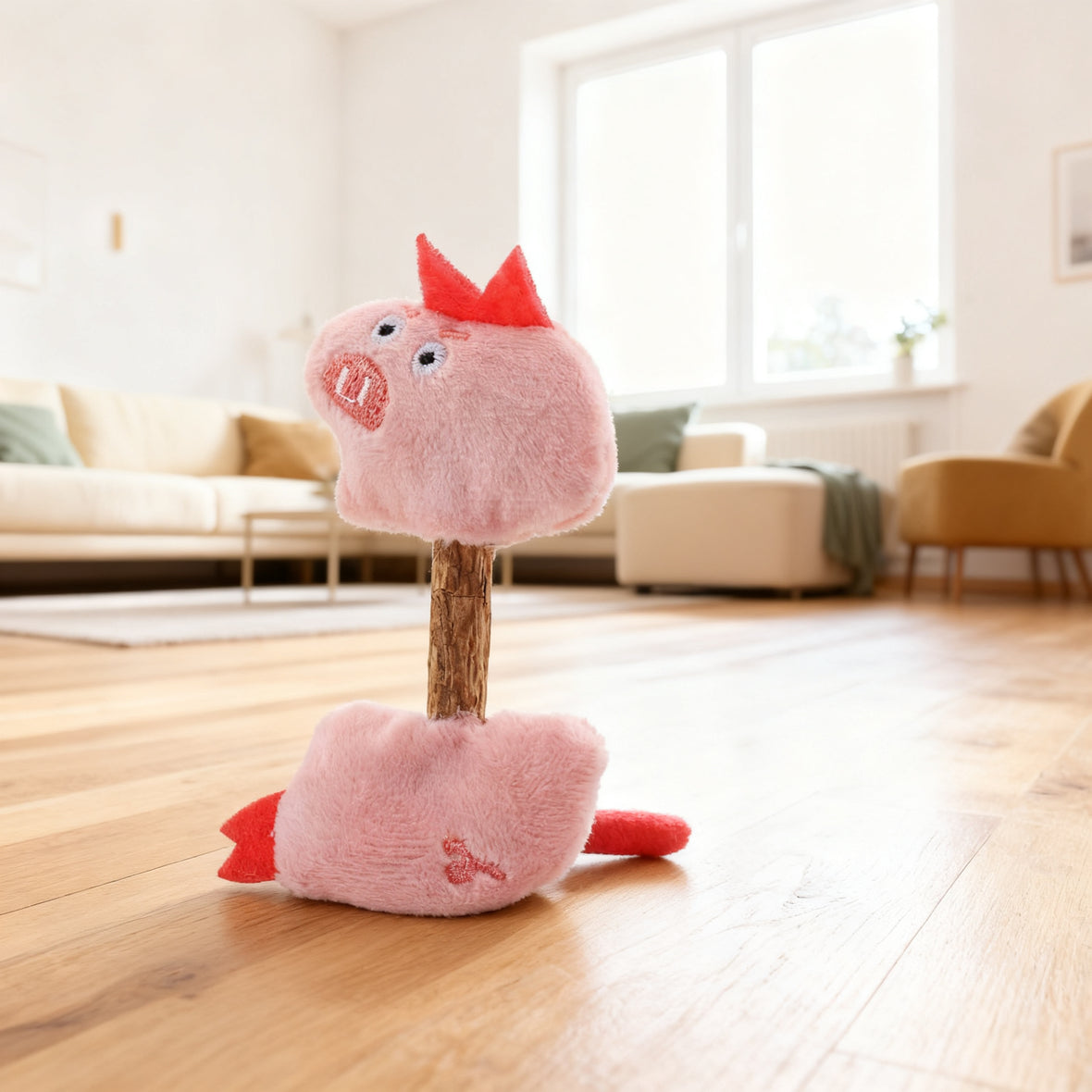 Matatabi-Kaustick mit Plüschtier für Katzen