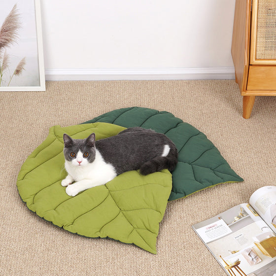 Blattmatte gesteppt, wendbar, Ginkgo 71x62 cm oder Blatt 50x68 cm